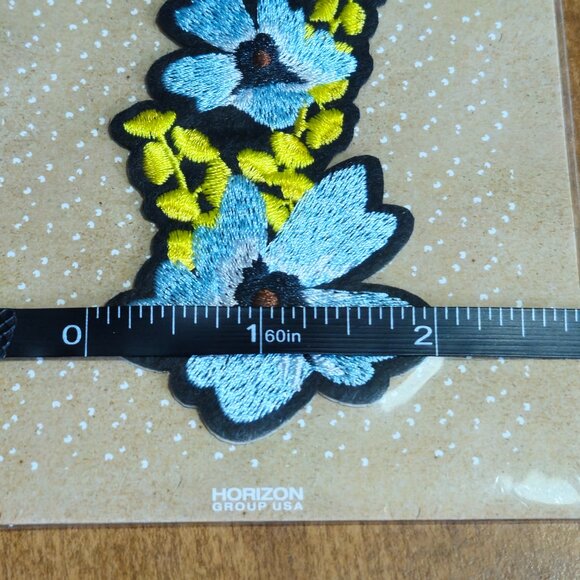 Luxe Patches Flower Applique Retro Lot of 2 Patches - Picture 3 of 7